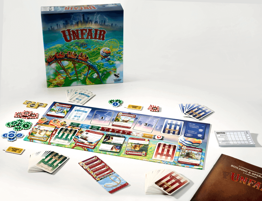 Unfair board game components