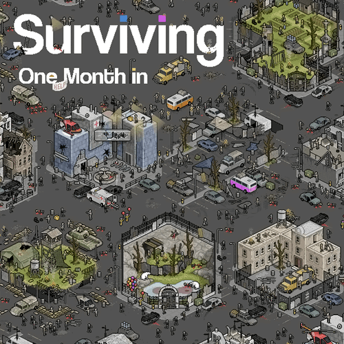 Surviving: One Month in board game box cover